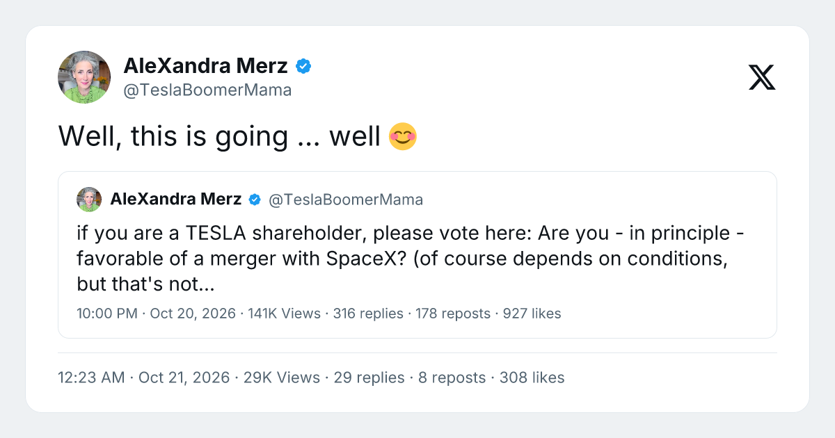 Tesla Shareholder Launches Campaign Around Merger Vote | Pioneerlands Daily